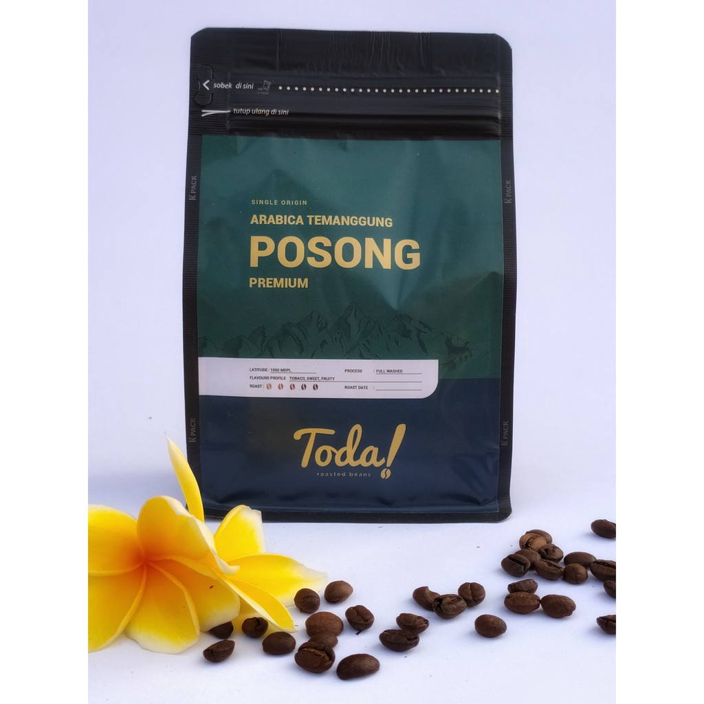 

Java Arabica Single Origin Coffee Temanggung Posong Beans Grounds Grade 1 Premium Terbaik 200 gr