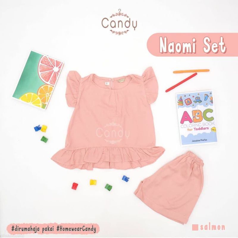 Setelan Baju Anak Perempuan Usia 1-6 Tahun | Naomi Set Homewear Lucu Warna Pink &amp; Mint | Baju Tidur Anak Cewek Lucu Nyaman
