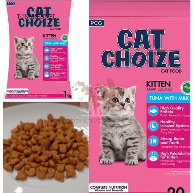 CAT CHOIZE KITTEN 1KG CATCHOIZE TUNA SALMON Makanan Anak Kucing Murah Pakan Food Kering Dry Catfood Choice 1 KG PINK KUNING HIJAU ORANGE