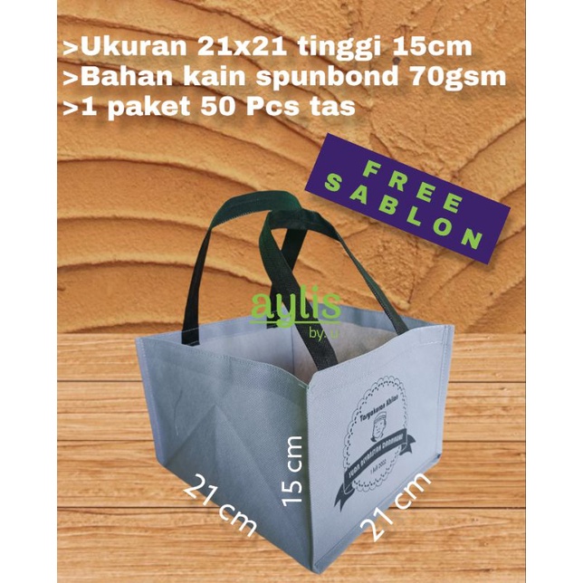 

PO Tas Box nasi 20x20 costum Sablon 70gsm part 1