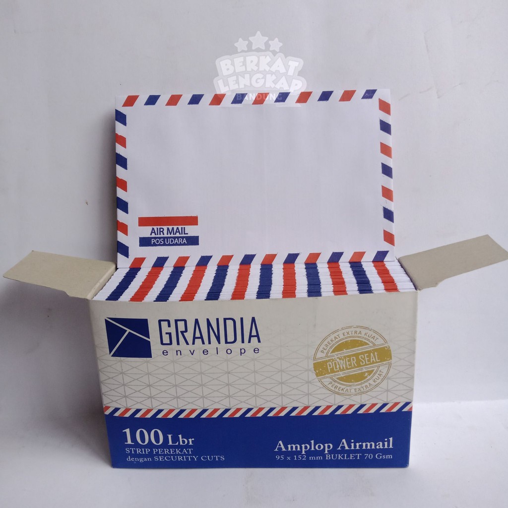 

Amplop Airmail 9,5x15cm / Amplop Pos Udara 104 (Isi 100)