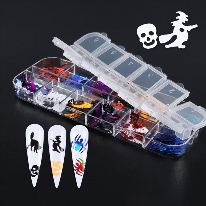 Siy Stiker Kuku Motif Halloween 3d Untuk Dekorasi Nail Art Diy