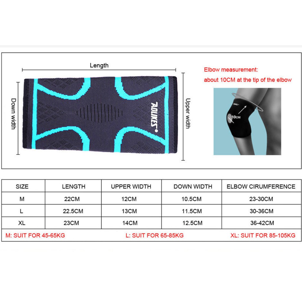 AOLIKES 7547 Premium Elbow Support - Elastic Sleeve / Deker Pelindung Siku Tangan