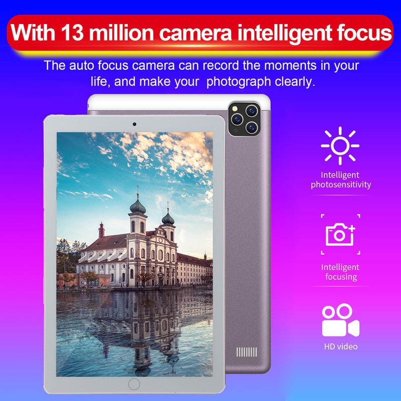 [Latest] 8‘’ inch Tablet PC 8G + 128G 4G Network WiFi Network Tablet PC Android 9.0 ArgeDual SIM IPS