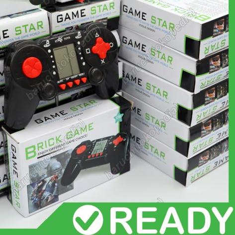 mainan tetris brick game bot boy jadul model stik stick ps playstation - Biru