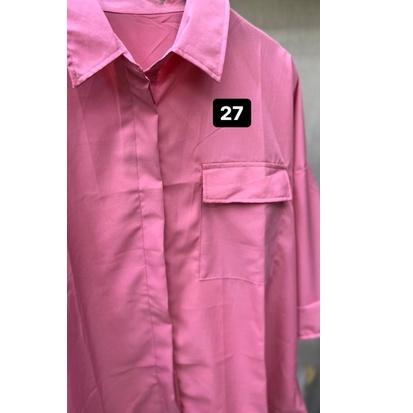 KEMEJA POLOS OVERSIZE KOREA STYLE "XS.15Jl22ᴺ"