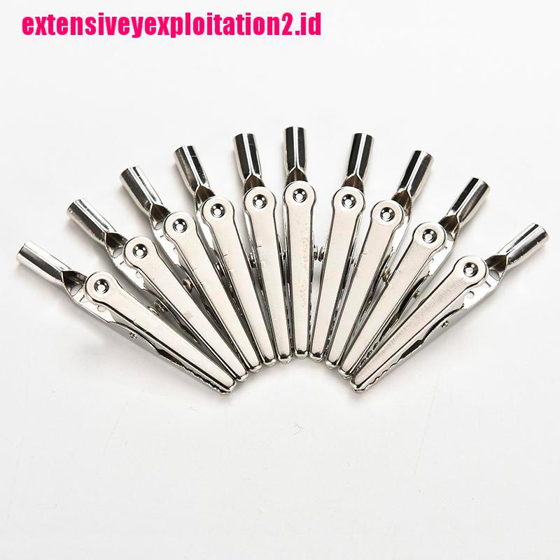 &lt; E2id &amp; &gt; 10pcs Capit Buaya Bahan Stainless Steel