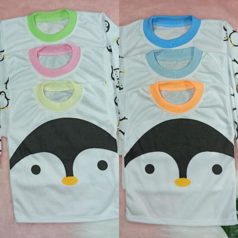 Ss#8003 Piyama Bayi Size 0-10bulan / Pakaian Bayi / Baju Tidur Anak Gambar Pinguin