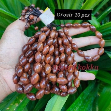 Grosir 10 pcs gelang oval full coklat kokka kaukah