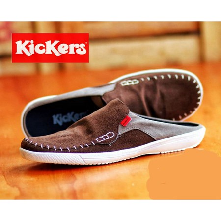 sepatu pria slop murah Kickers STICHING keren slip on casual selop terbaru