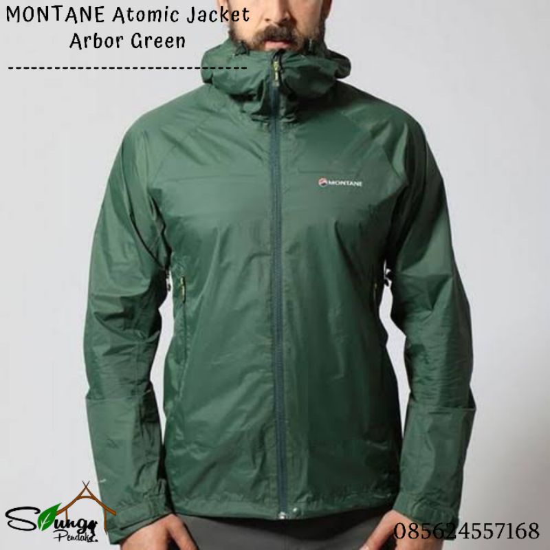 Jaket Waterproof Montane Atomic Jacket Mens - Arbor Green Original Best Seller
