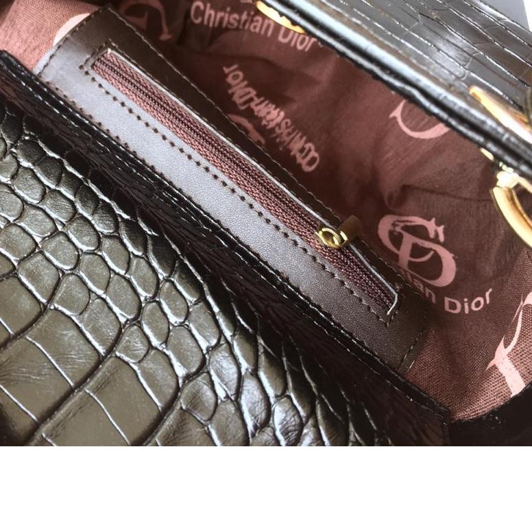 ✼ TAS WANITA HANDBAG CD CROCO MINI PREMIUM FREE PAPERBAG IMPORT ♬