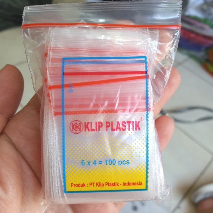 PLASTIK KLIP ( 6 x 4 ) KANTONG ZIP LOCK ISI 100 / Plastik Obat Seal