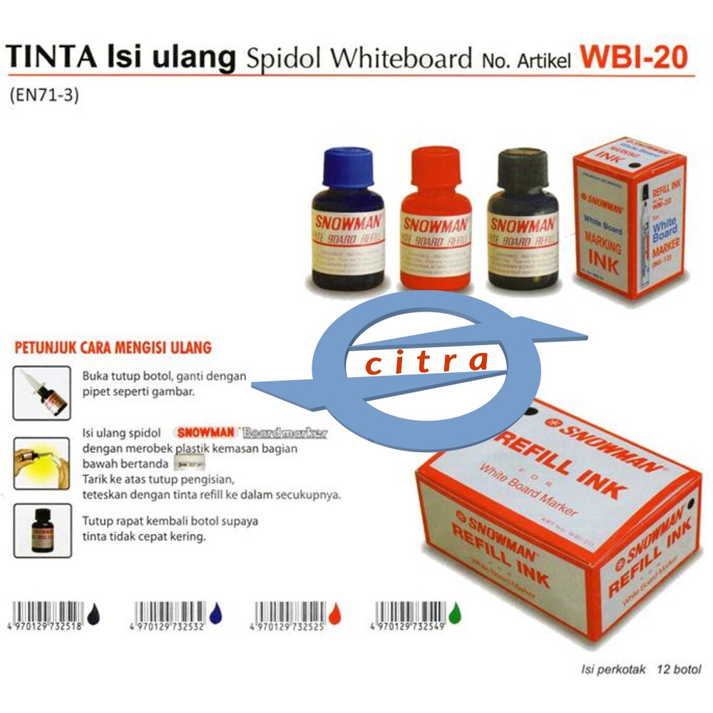 

TINTA SNOWMAN WHITBOARD WBI-20 T