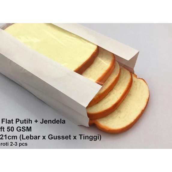 

☻ Paper Bag kantong jendela 12x7x21cm (M) bakery kue roti tembus ֍