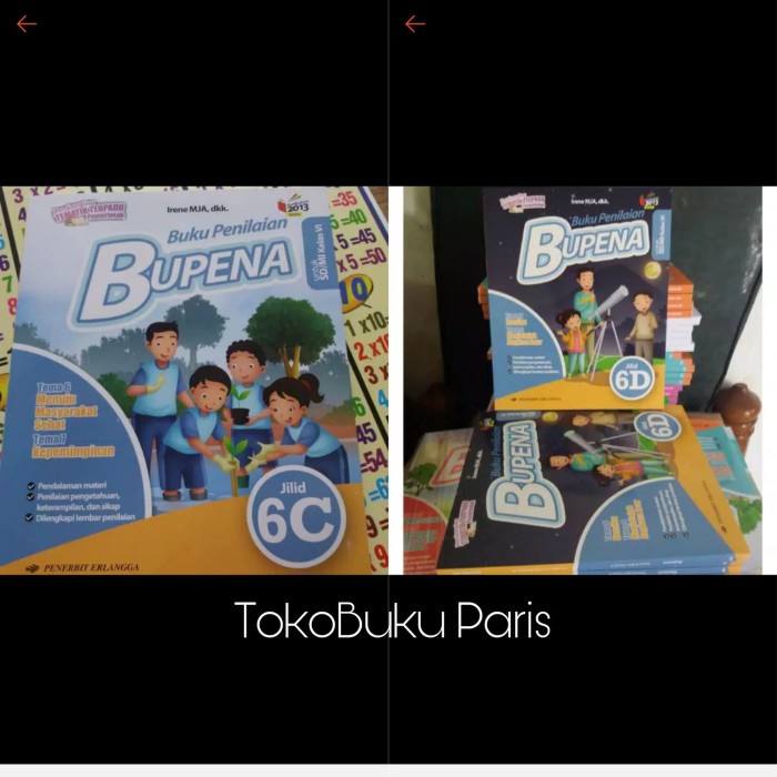 

❤BISA COD❤ Bupena sd kelas 6C & 6D K13 erlangga