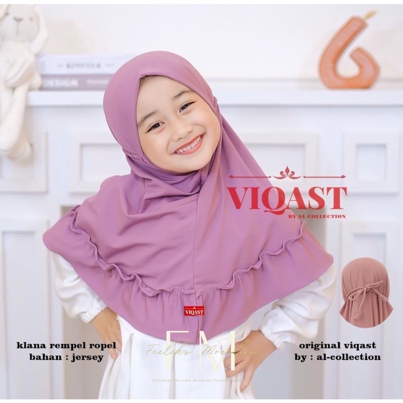 Hijab Anak Bergo TK SD KLANA Rempel 3-7 Tahun ORIGINAL VIQAST