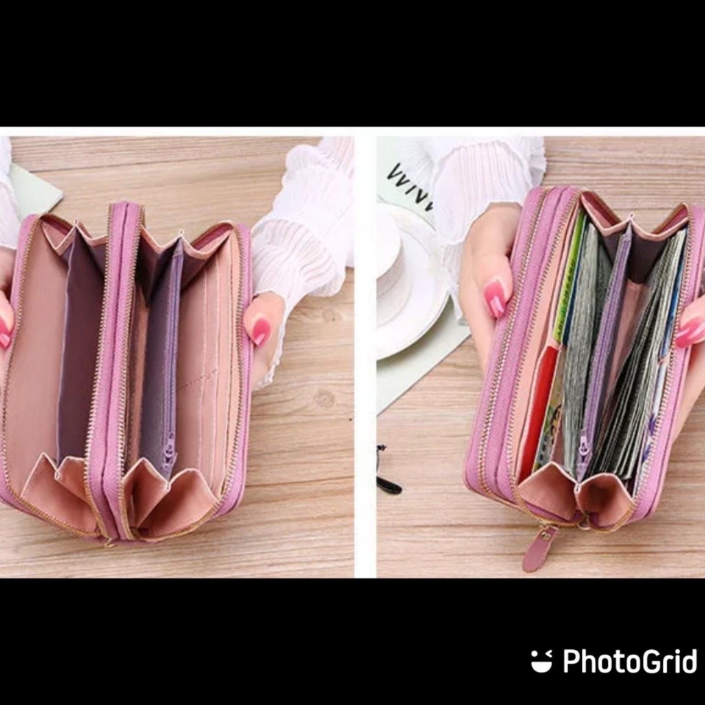 Dompet Lipat Panjang Wanita Motif FOREVER FASHION CLASSIC Korean Style K-POP Omo Omo Kiyowo