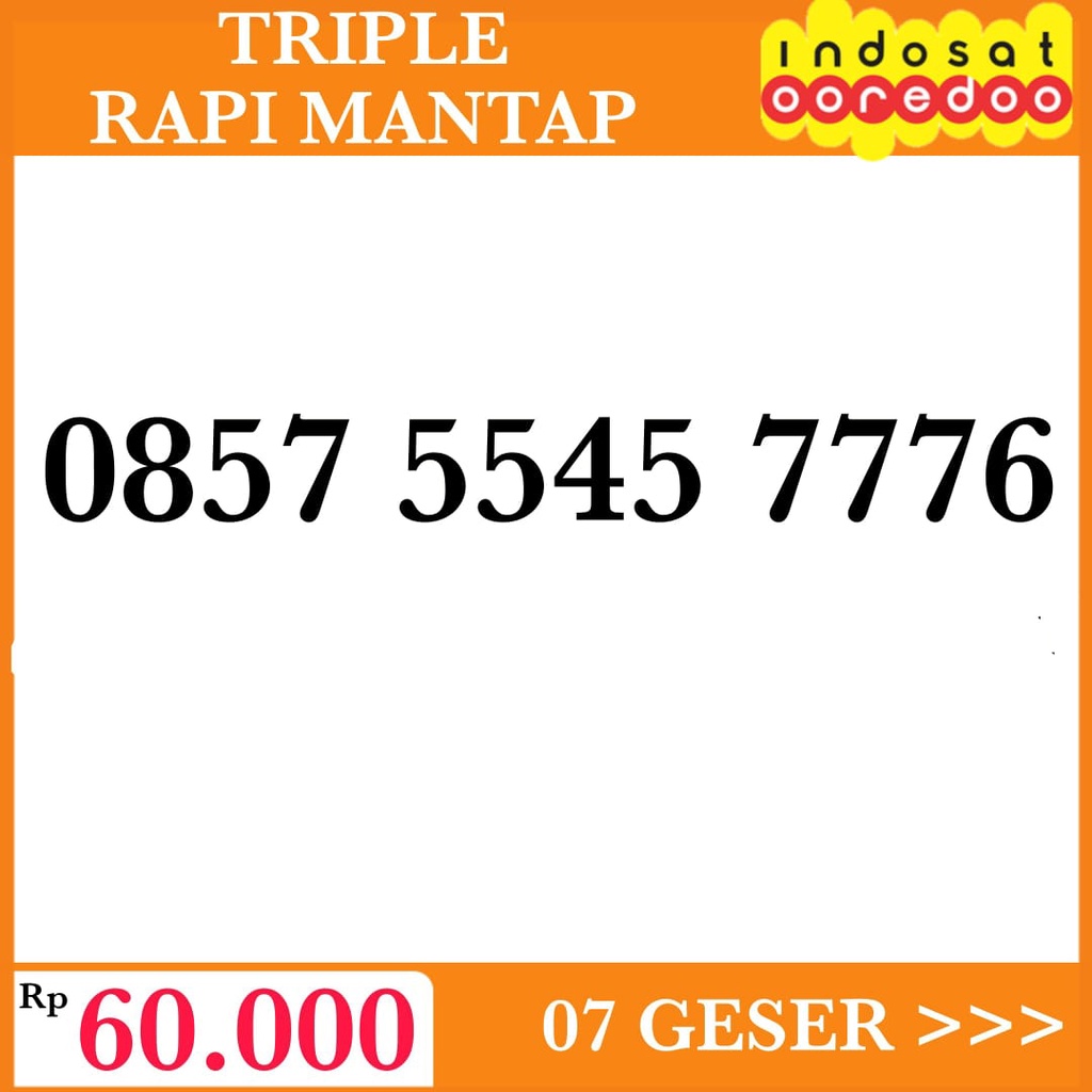 Nocan Indosat triple + double