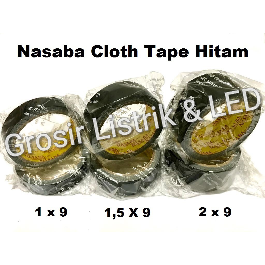 

Nasaba Cloth Tape Hitam ( Lakban )