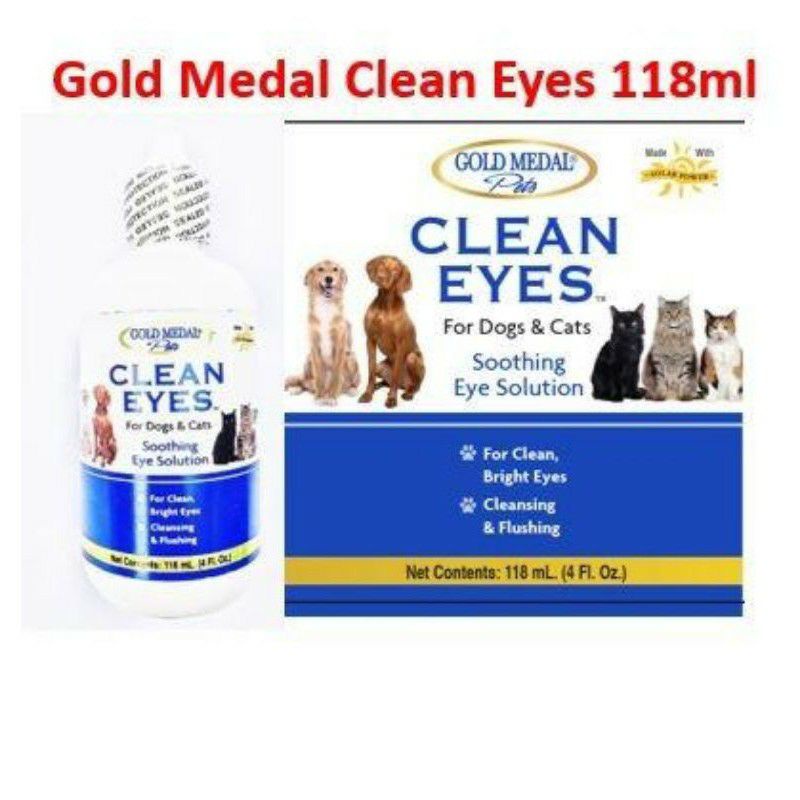 Gold Medal Clean Eyes Soothing Eye Solution 118ml/ Pembersih mata anjing kucing