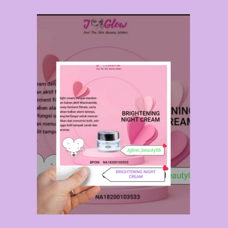 JGLOW CREAM MALAM/PERAWATAN WAJAH SUPER WHITENING