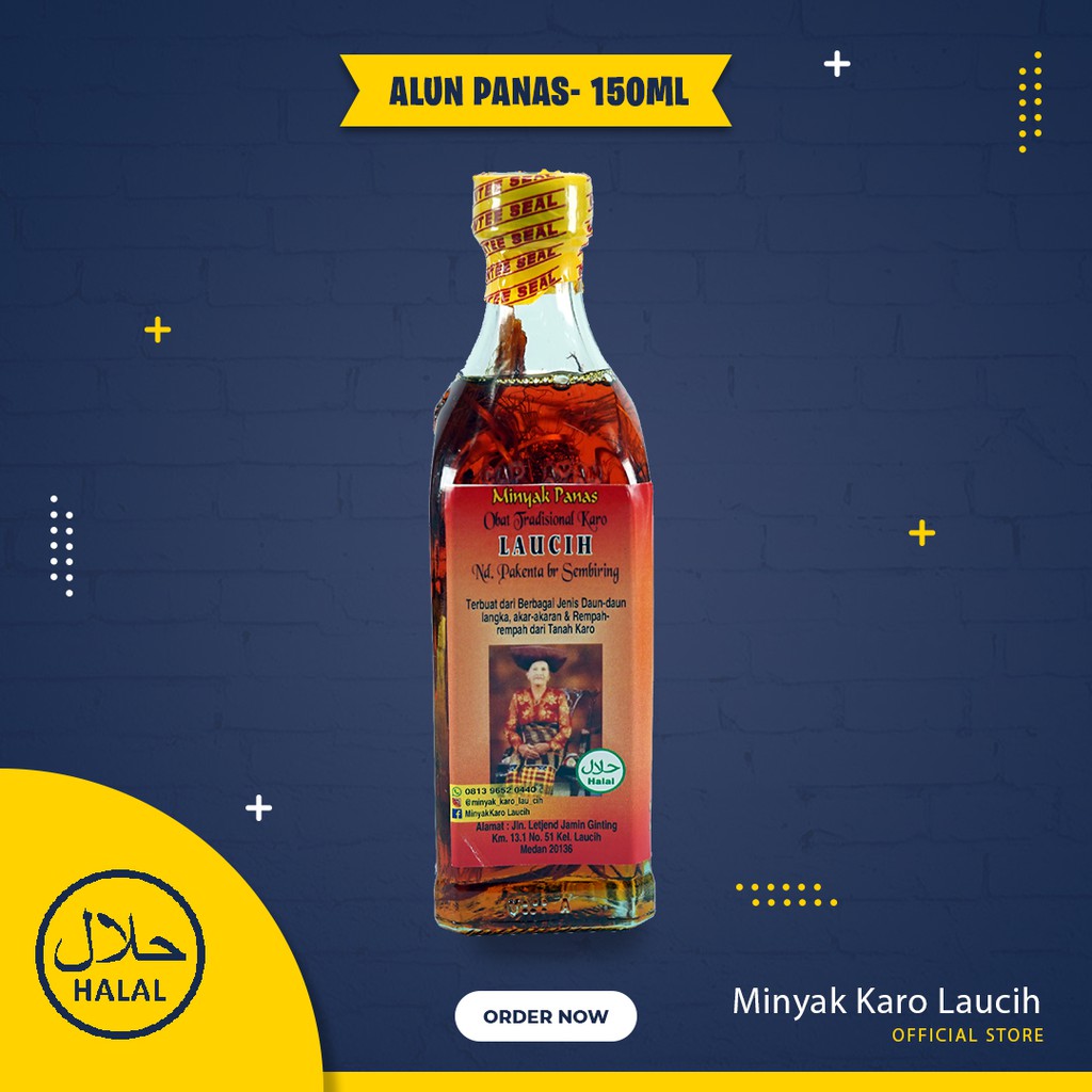 

Minyak Karo Asli Medan Tradisional Karo Laucih Minyak Alun Panas 150mL