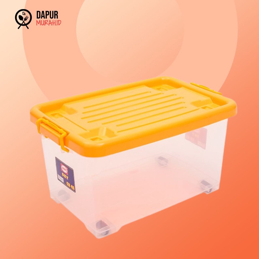 DM - Shinpo Container Box Cb 45 Liter sip 111 + Roda | Contener Kontener Kontainer Box Penyimpanan Serbaguna Plastik Tebal