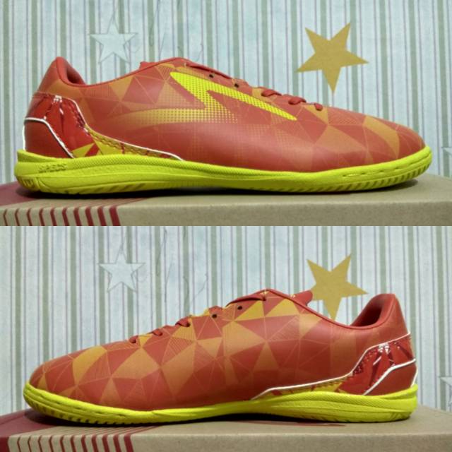 sepatu futsal specs prisma signal orange 400557 original