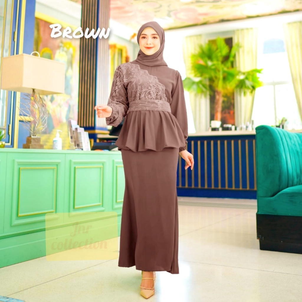 Gamis Terbaru Brukat Mewah CAROLLA Gamis Tile Size M L XL XXL Dress Kondangan  Gamis Remaja Kekinian 2022 Gamis Pesta Mewah Elegan