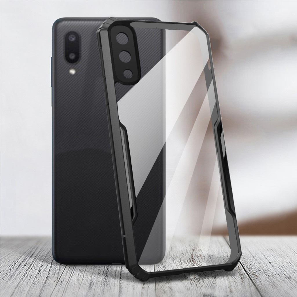 Case Samsung Galaxy A01 A01 Core A02 A02s Casing Anticrack Slim Fit Softcase Armor Anti Shockproof Transparan Camera Protection