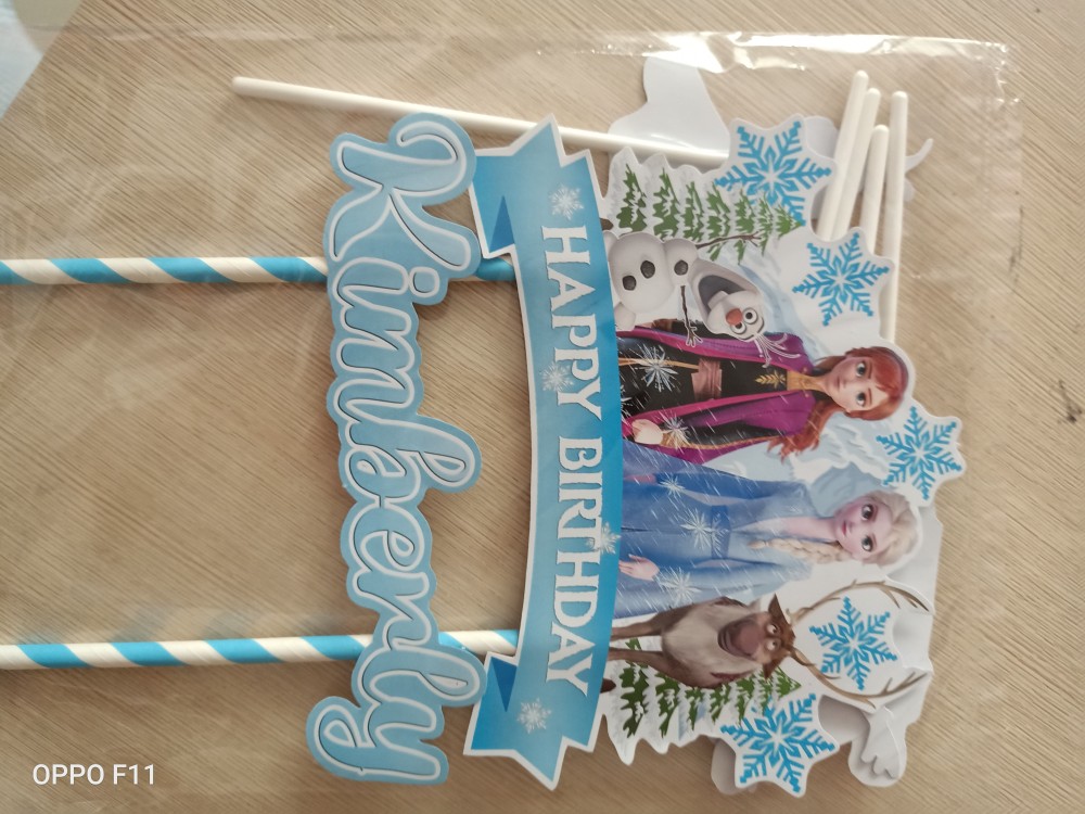 Frozen 2 Salju - Topper Cake Birthday / Hiasan Kue Ulang Tahun