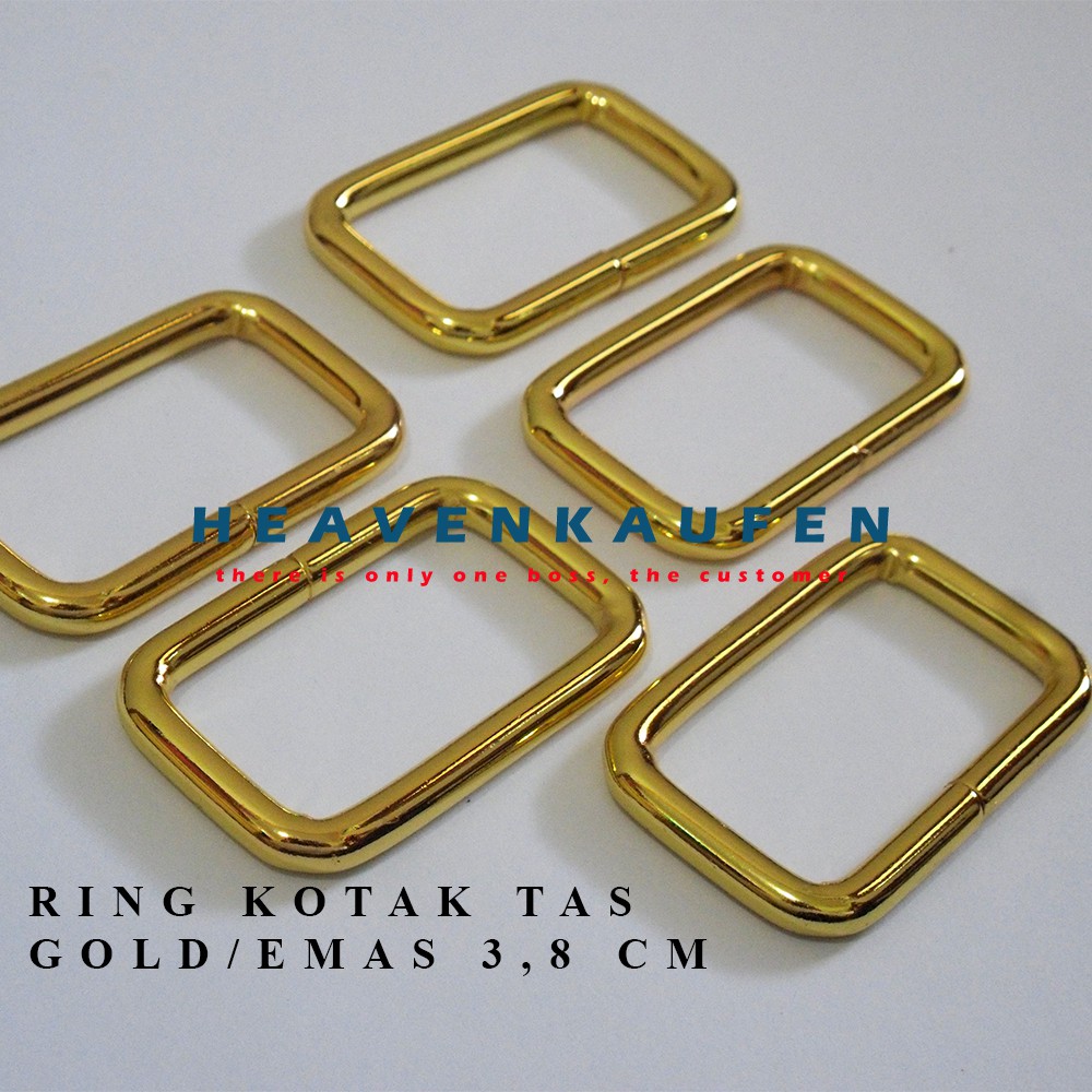 Ring Kotak Tas 3,8 cm Emas/Gold Premium Quality