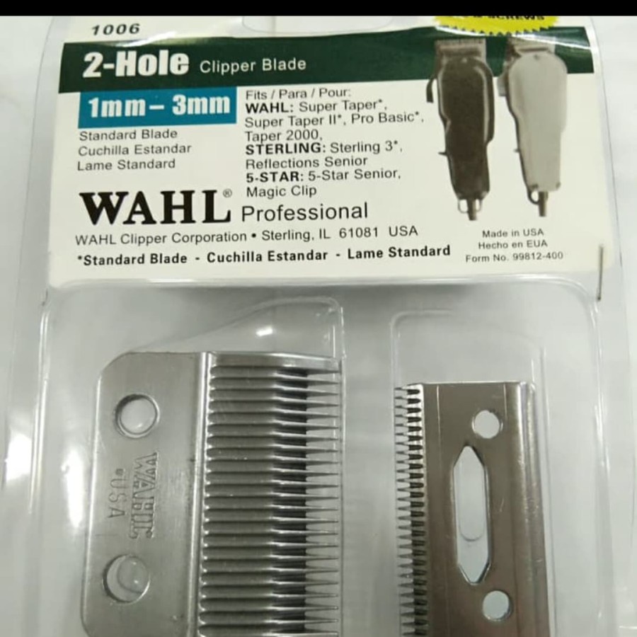 Mata Pisau Alat Cukur Wahl Original 2-0 Hole Super Tapper Wahl Blade Original