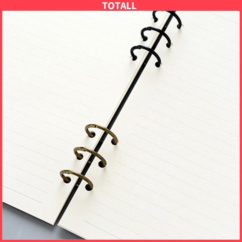 

COD 1 Piece 3Hole Metal Clip Book Rings Loose-leaf Binder-Totall