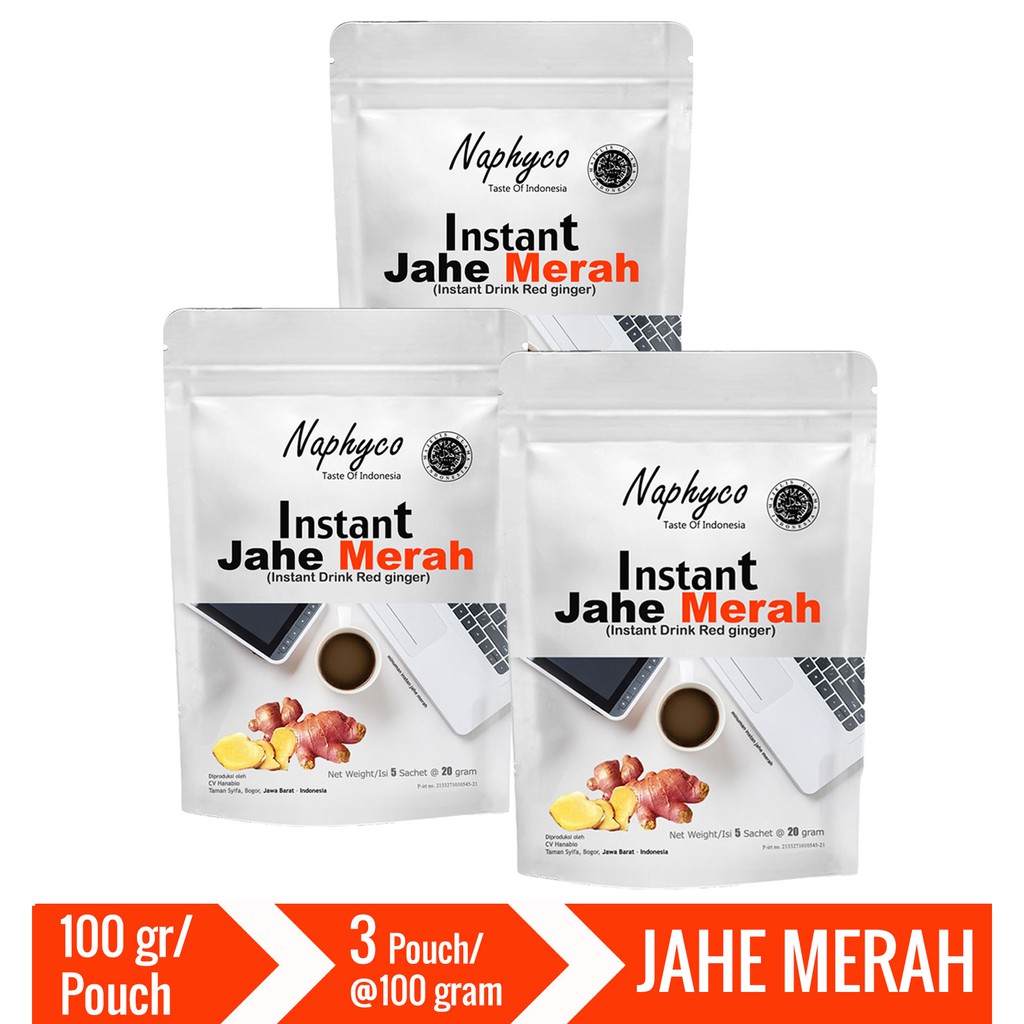 

Naphyco Instan Jahe Merah 100 gr x 3 Pouch