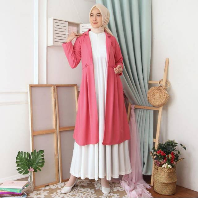 Cardigan Rajut Wanita Long Cardi Panjang Lembut-5