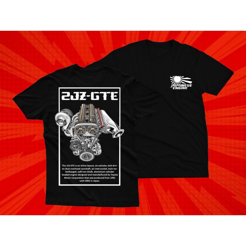 Kaos otomotif /kaos mobil mesin 2JZ GTE engine Toyota supra