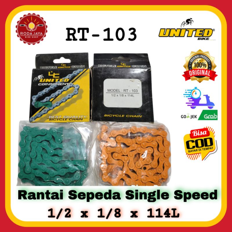 UNITED Rantai Single Speed Sepeda BMX Fixie