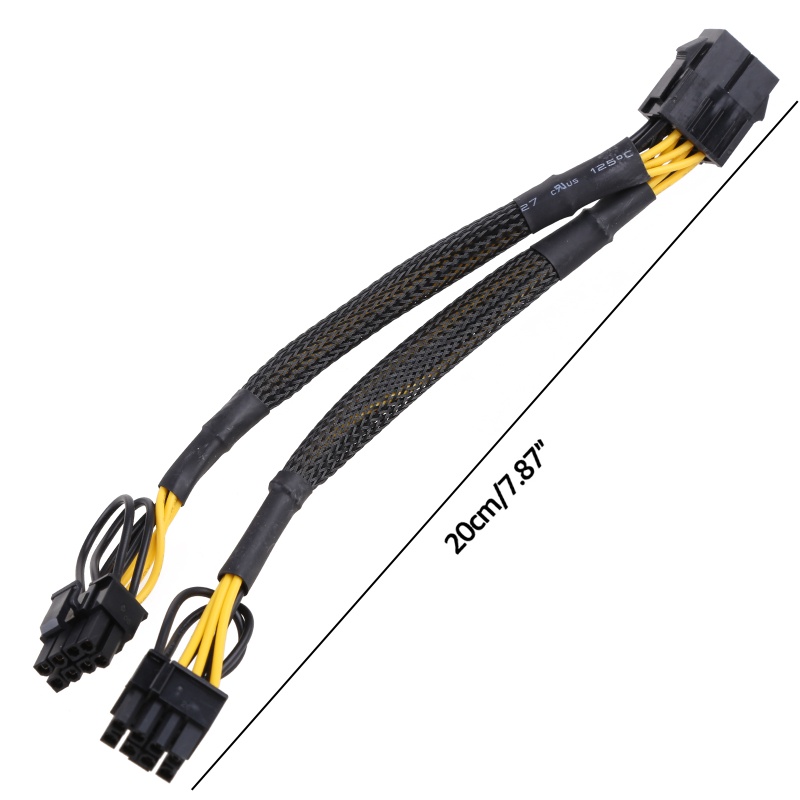 Btsg 8Pin PCIe Splitter Kabel Power PCI-e 8Pin Female Ke Dual8 (6+2) Pin Male Adapter