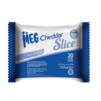 

Meg cheddar slice 20lbr - 340gr