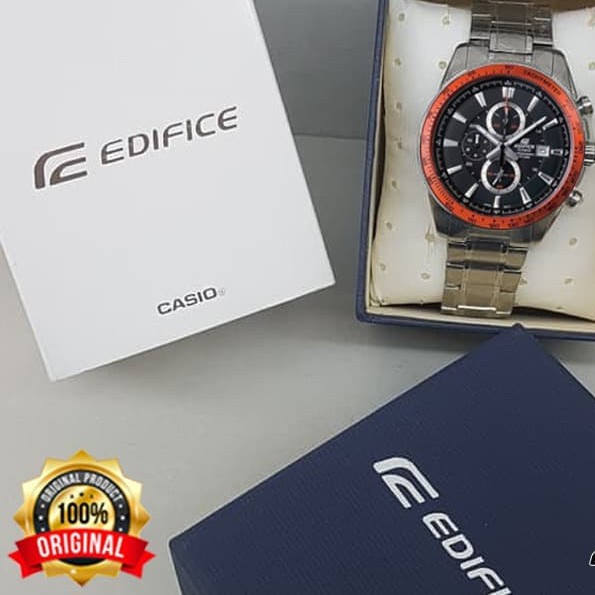 Jam Tangan Pria CASIO Edifice EF-547D-1A5 Silver ORIGINAL