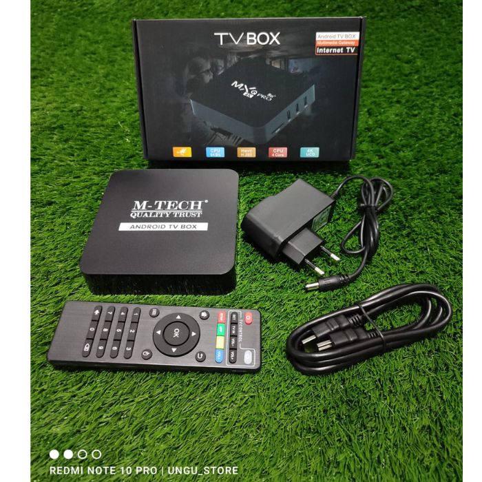 STB ANDROID TV BOX 4K 2K 5G 1GB RAM 8GB ROM WIFI 64BIT STB MX Q-PRO TV DIGITAL