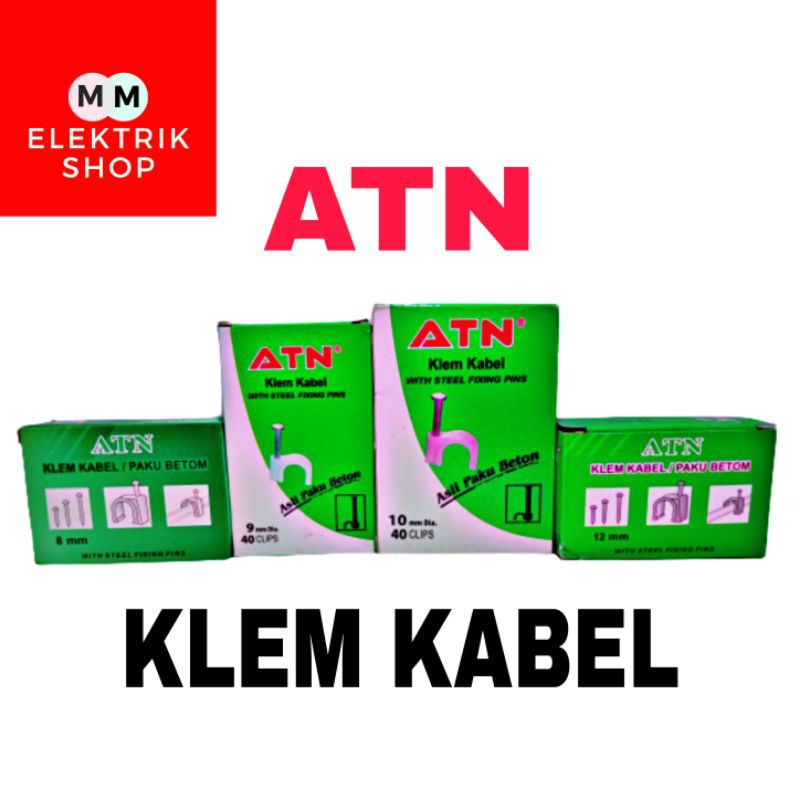 ATN Klem Kabel Asli Paku Beton Nomor 8Mm 9mm 10 mm 12MM Best Seller ATN