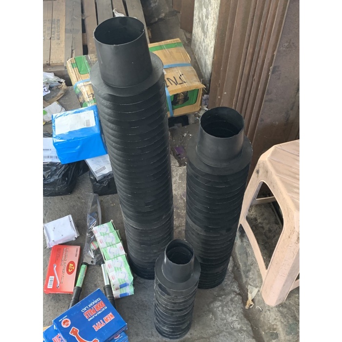 [20PCS] Corong Talang Air Karpet Karet Hitam Ukuran 2&quot; 2.5&quot;