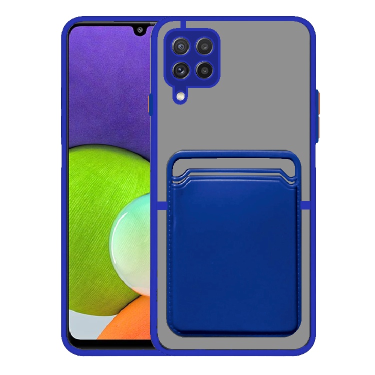 Soft Case Samsung Galaxy A03s A12 M12 A22 4G A22 5G M32 4G Colored Clear Card Slot TPU Casing Holder Simpan Kartu