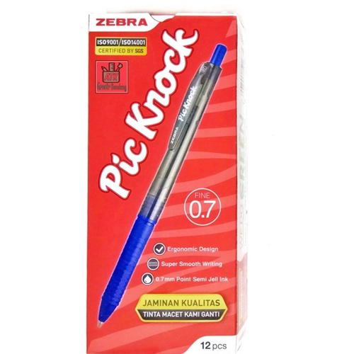 

Zebra Picknock Semi Gel 0.7 Mm Blue Set 12
