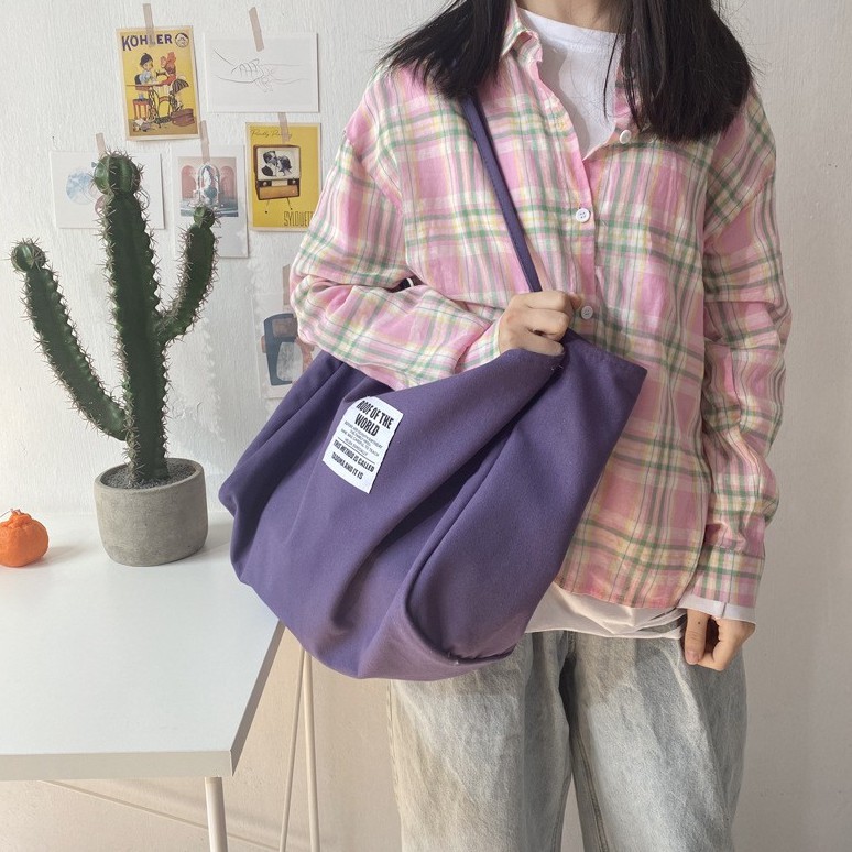 TC-36 tas kanvas canvas wanita import korea jepang bahu shoulder bag jumbo