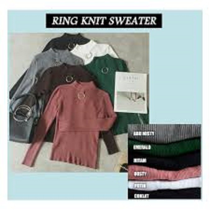 RING KNIT SWEATER | sweater ring | sweater rajut | baju rajut | rajut korea |grosir sweater