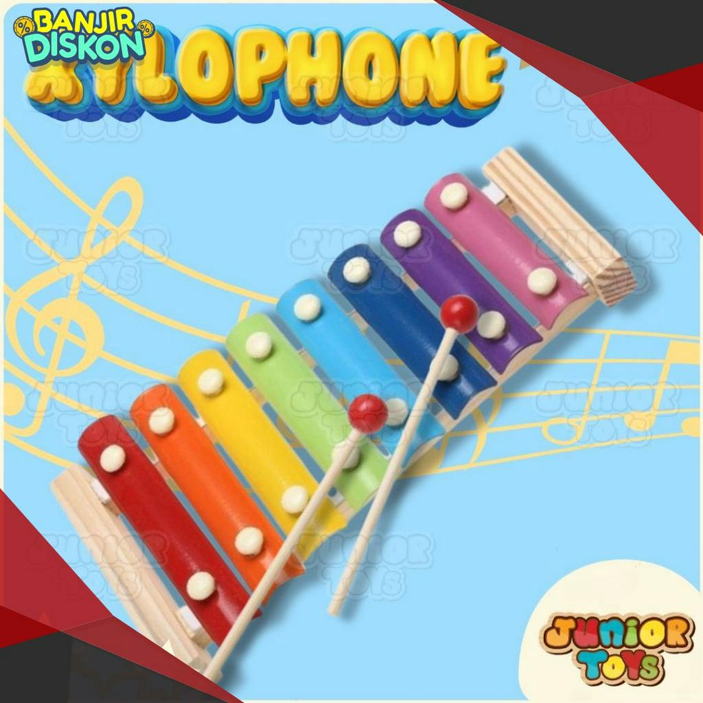 SERENTAK Xylophone Anak Mainan Edukasi Musik 1 Tahun Musical Wooden Toys